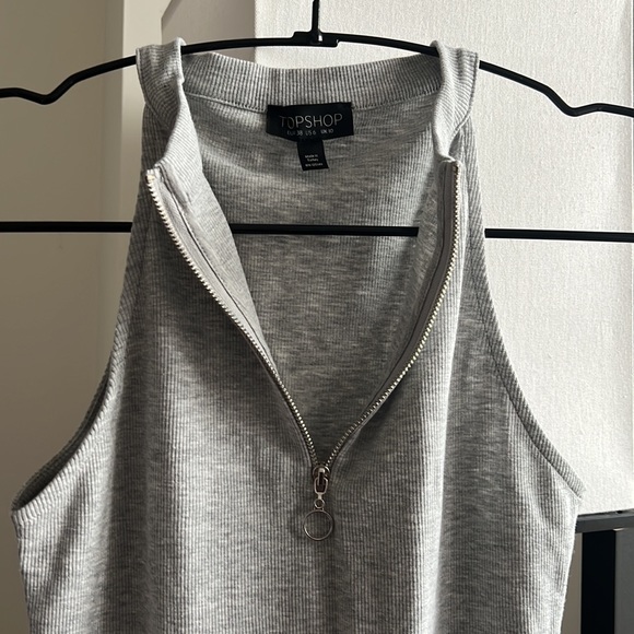 NWOT topshop gray rib bodysuit - Picture 4 of 8